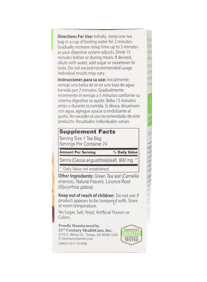 21st Century Lemon Lime Flavored Herbal Slimming Tea Bags - Image 2